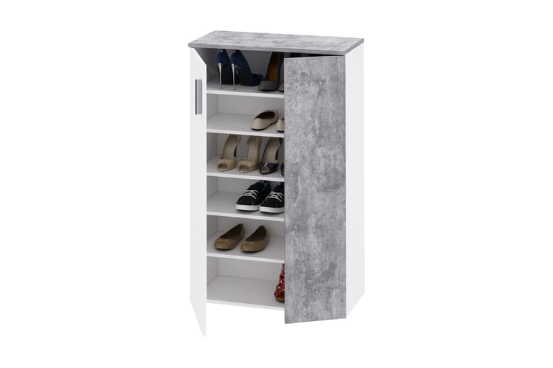 Skoskåp Lidget 69 cm - Grå/Vit - Förvaring - Skåp - Förvaringsskåp