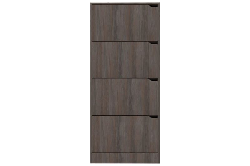 Skoskåp med 4 dörrar grå sonoma-ek 59x24x136 cm spånskiva - Grå ek - Hallförvaring - Skoskåp - Förvaringsskåp