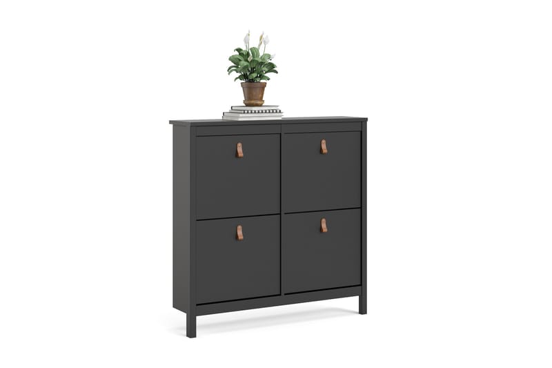 Skoskåp Osterholm 25x102 cm - Svart/Natur - Förvaring - Skåp - Förvaringsskåp