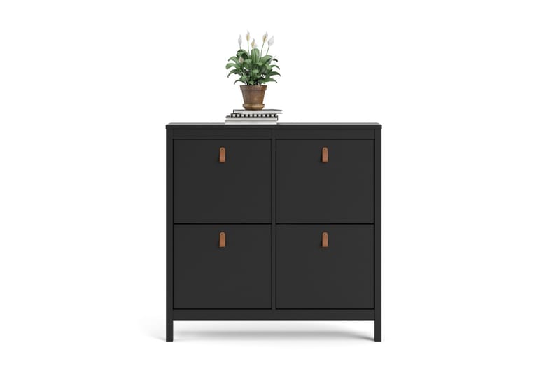 Skoskåp Osterholm 25x102 cm - Svart/Natur - Förvaring - Skåp - Förvaringsskåp