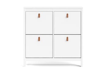 Skoskåp Osterholm 25x102 cm - Vit/Natur - Förvaring - Skåp - Förvaringsskåp