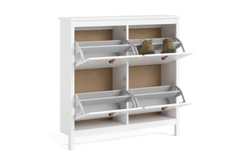 Skoskåp Osterholm 25x102 cm - Vit/Natur - Förvaring - Skåp - Förvaringsskåp