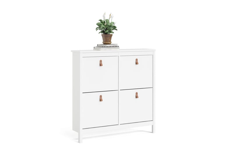 Skoskåp Osterholm 25x102 cm - Vit/Natur - Förvaring - Skåp - Förvaringsskåp