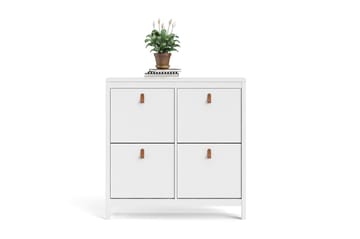 Skoskåp Osterholm 25x102 cm - Vit/Natur - Förvaring - Skåp - Förvaringsskåp