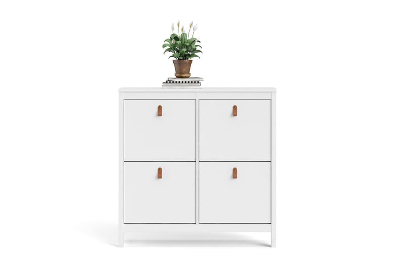 Skoskåp Osterholm 25x102 cm - Vit/Natur - Förvaring - Skåp - Förvaringsskåp