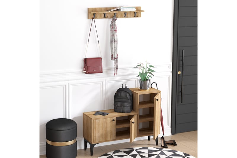 Skoskåp Simonara 100x35 cm - Natur - Förvaring - Skåp - Förvaringsskåp