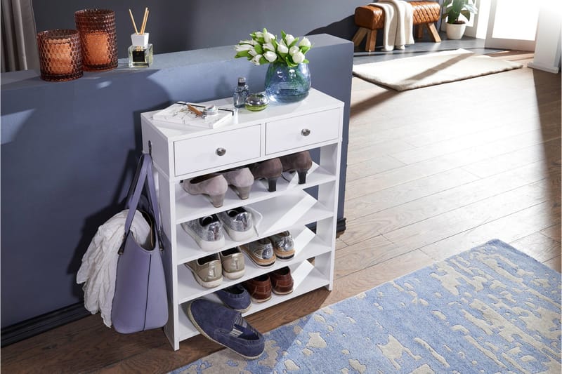 Skoskåp Stinedurf 60x24 cm - Vit - Förvaring - Skåp - Förvaringsskåp