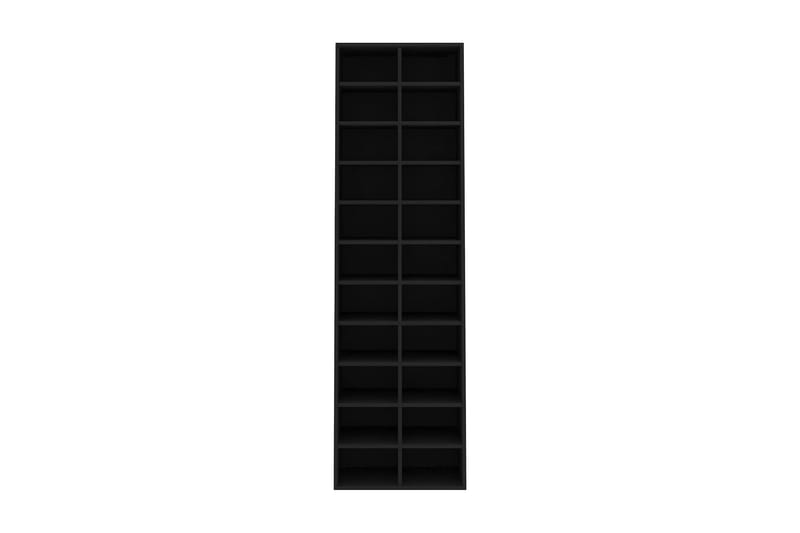 Skoskåp svart 54x34x183 cm spånskiva - Svart - Hallförvaring - Skoskåp - Förvaringsskåp