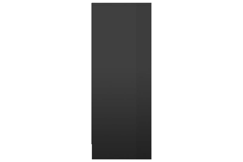 Skoskåp svart högglans 31,5x35x90 cm spånskiva - Svart högglans - Hallförvaring - Skohylla & skoställ