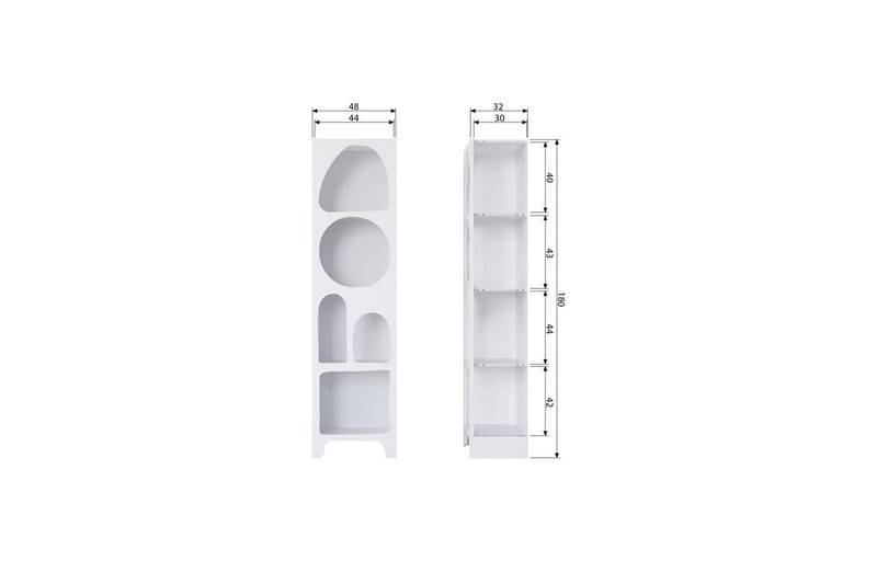 Small Bokhylla 47,5 cm i Målat Trä - Vit - Förvaring - Hylla - Bokhylla