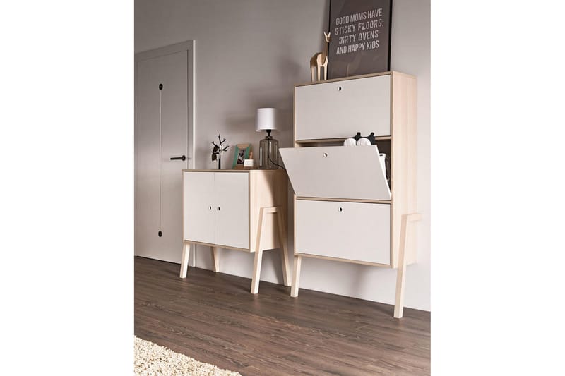 Spot Skoförvaring Trä/Natur/Vit - VOX - Förvaring - Skåp - Förvaringsskåp
