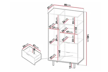 Staffin Highboard - Cashmere - Förvaring - Skåp - Förvaringsskåp