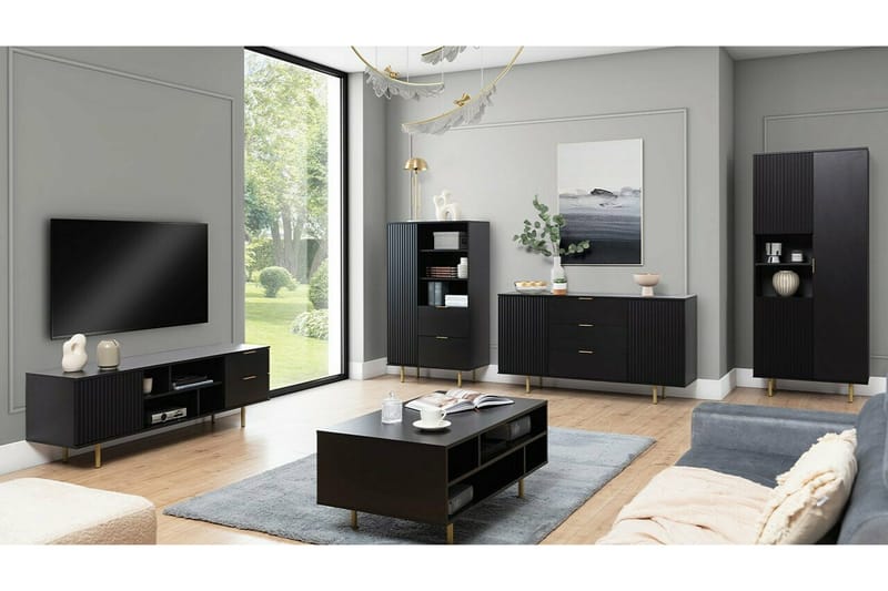 Staffin Highboard - Svart - Förvaring - Skåp - Förvaringsskåp