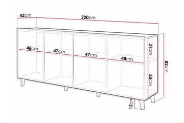 Strontian Highboard Scandinavian Choice Black - Förvaring - Skåp - Förvaringsskåp