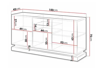 Strontian Highboard Scandinavian Choice Black - Förvaring - Skåp - Förvaringsskåp