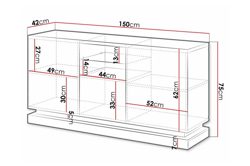 Strontian Highboard Scandinavian Choice Black - Förvaring - Skåp - Förvaringsskåp