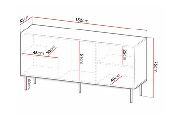 Strontian Highboard Scandinavian Choice Black - Förvaring - Skåp - Förvaringsskåp