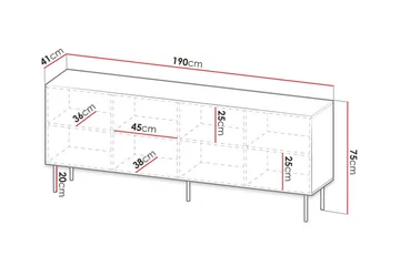 Strontian Highboard Scandinavian Choice Black - Förvaring - Skåp - Förvaringsskåp