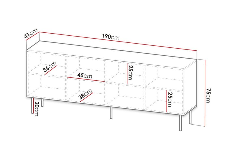 Strontian Highboard Scandinavian Choice Black - Förvaring - Skåp - Förvaringsskåp