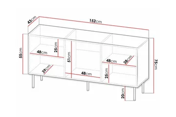 Strontian Highboard Scandinavian Choice Black - Förvaring - Skåp - Förvaringsskåp