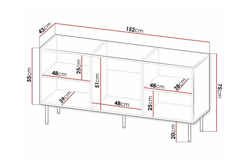 Strontian Highboard Scandinavian Choice Black - Förvaring - Skåp - Förvaringsskåp