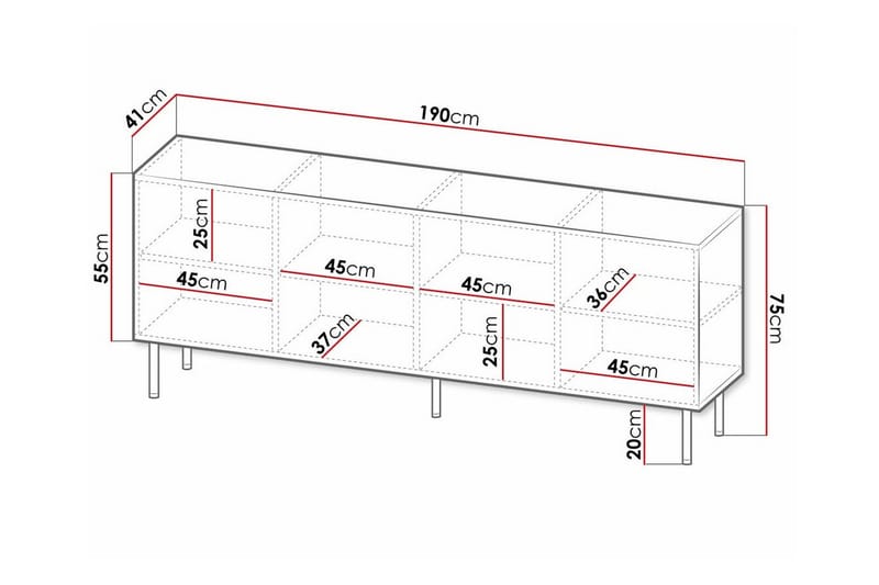 Strontian Highboard Scandinavian Choice Black - Förvaring - Skåp - Förvaringsskåp