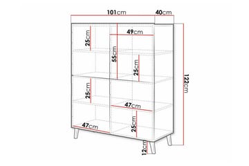 Strontian Highboard Scandinavian Choice Graphite - Förvaring - Skåp - Förvaringsskåp