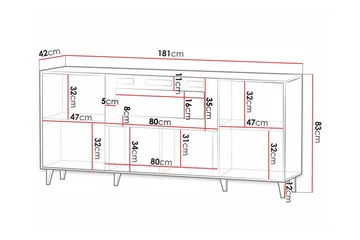 Strontian Highboard Scandinavian Choice Grey - Förvaring - Skåp - Förvaringsskåp