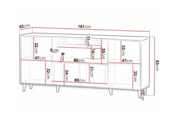 Strontian Highboard Scandinavian Choice Grey - Förvaring - Skåp - Förvaringsskåp