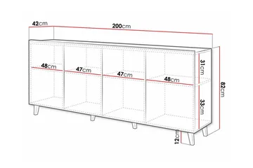 Strontian Highboard Scandinavian Choice White - Förvaring - Skåp - Förvaringsskåp