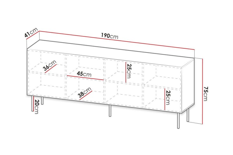 Strontian Highboard Scandinavian Choice White - Förvaring - Skåp - Förvaringsskåp