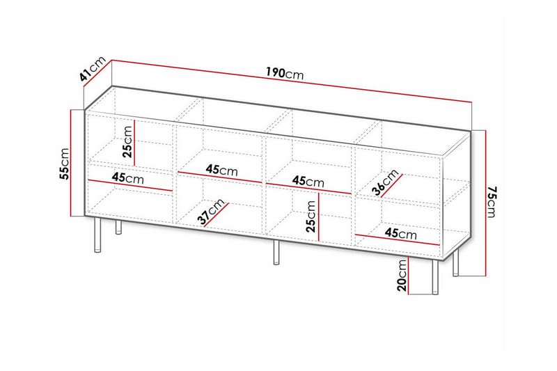 Strontian Highboard Scandinavian Choice White - Förvaring - Skåp - Förvaringsskåp