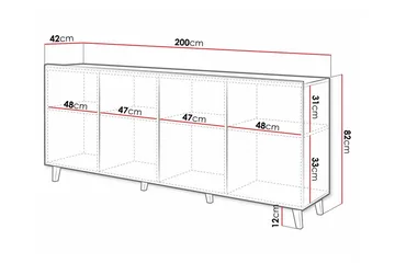 Strontian Highboard Scandinavian Choice White - Förvaring - Skåp - Förvaringsskåp