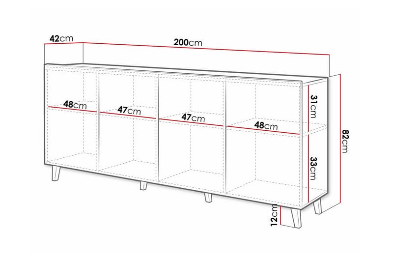 Strontian Highboard Scandinavian Choice White - Förvaring - Skåp - Förvaringsskåp