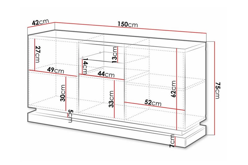 Strontian Highboard Scandinavian Choice White - Förvaring - Skåp - Förvaringsskåp