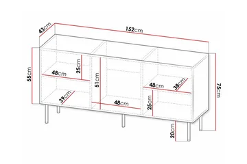 Strontian Highboard Scandinavian Choice White - Förvaring - Skåp - Förvaringsskåp