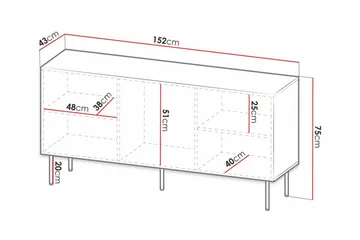 Strontian Highboard Scandinavian Choice White - Förvaring - Skåp - Förvaringsskåp
