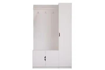 Sylorn Omklädningsskåp 120x200 cm - Matt Vit - Förvaring - Hylla - Hatthylla