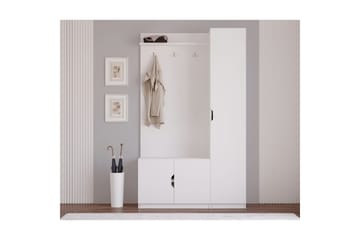 Sylorn Omklädningsskåp 120x200 cm - Matt Vit - Förvaring - Skåp - Förvaringsskåp