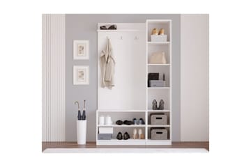 Sylorn Omklädningsskåp 120x200 cm - Matt Vit - Förvaring - Skåp - Förvaringsskåp