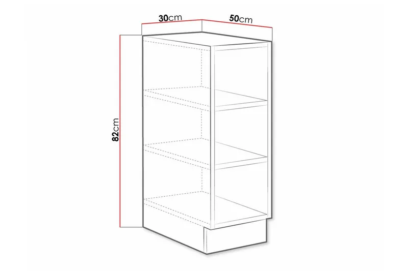 Templemore Köksskåp 30 cm - Brun - Förvaring - Skåp - Förvaringsskåp