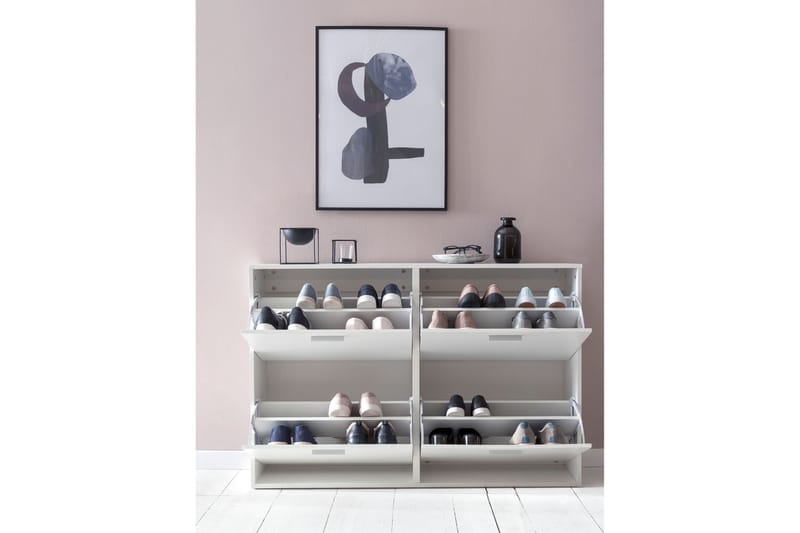 Terreri Skoskåp 120x24 cm - Vit - Förvaring - Skåp - Förvaringsskåp