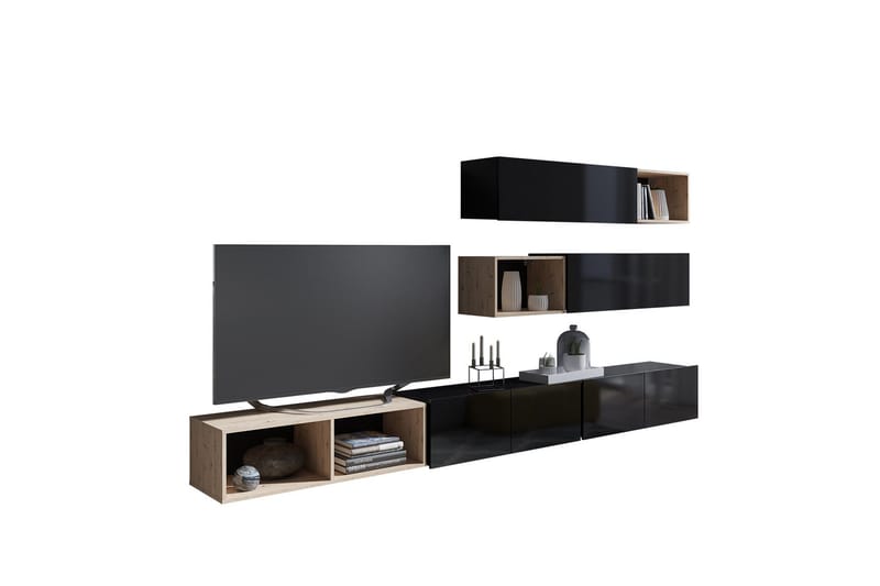 Tessan Väggenhet LED-belysning - Svart - Möbler - Soffa - Bäddsoffa - Bäddsoffa divan