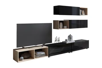 Tessan Väggenhet LED-belysning - Svart - Möbler - Soffa - Bäddsoffa - Bäddsoffa divan