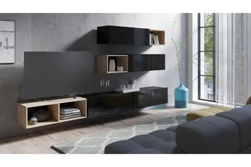 Tessan Väggenhet LED-belysning - Svart - Möbler - Soffa - Bäddsoffa - Bäddsoffa divan