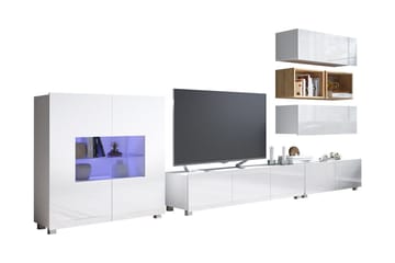 Tessan Väggenhet med Blå LED - Vit/Blå LED - Möbler - Barnmöbler - Förvaring barnrum - Skåp barnrum