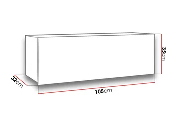 Tessan Väggskåp 105 cm - Svart - Förvaring - Skåp - Förvaringsskåp