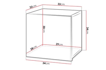 Tessan Väggskåp 34 cm - Svart - Förvaring - Skåp - Förvaringsskåp