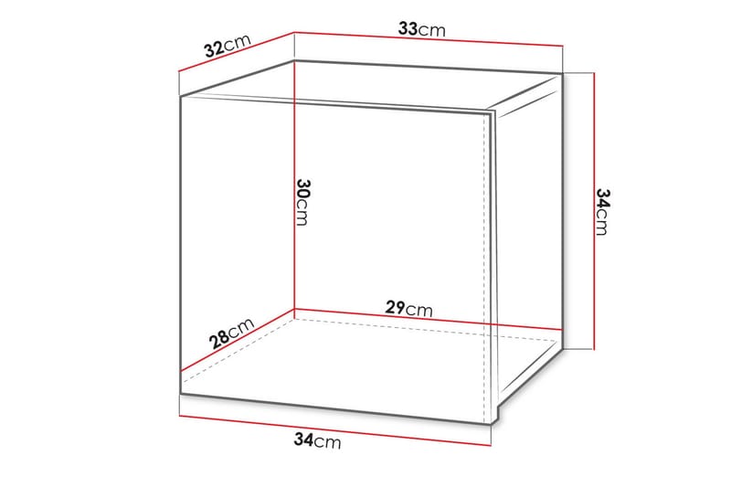 Tessan Väggskåp 34 cm - Svart - Förvaring - Skåp - Förvaringsskåp
