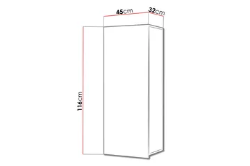 Tessan Väggskåp 45 cm Lodrätt - Trä - Förvaring - Skåp - Förvaringsskåp
